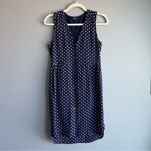 Madewell Navy Dot Shirt Dress